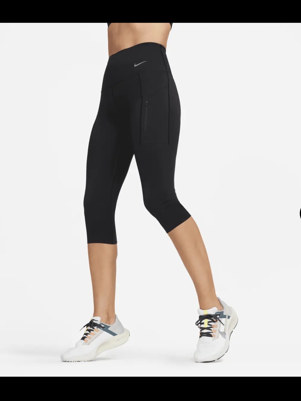 New NIKE Go Legging - Capri Length, High Rise, Full Support
